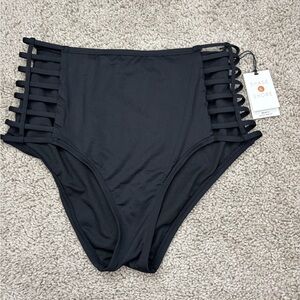 Black High Waisted Bikini Bottoms